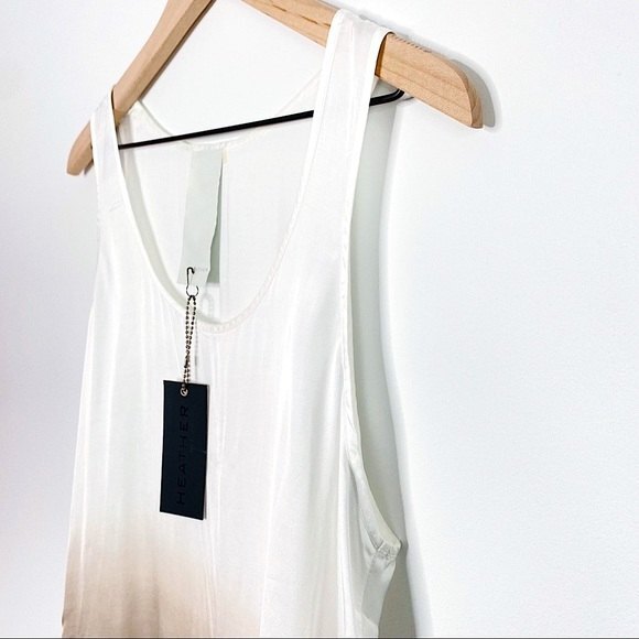 HEATHER BY BORDEAUX Women's Small Tank Top Lightweight 100% Viscose Neutral NEW - Picture 10 of 15